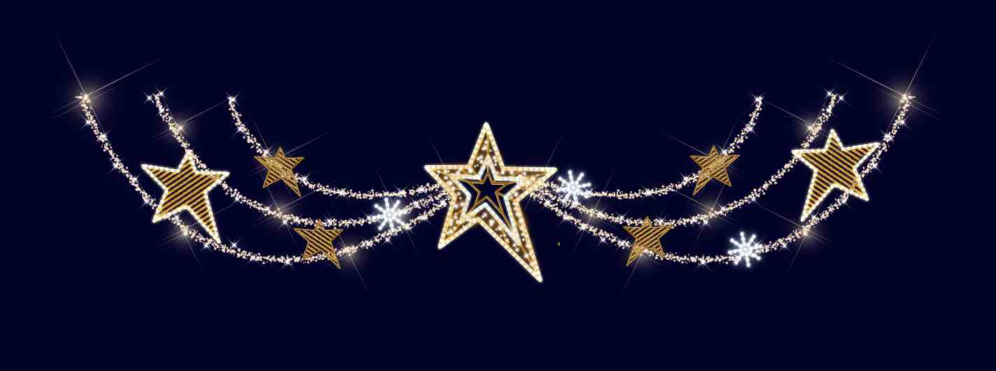 Blachere - Décor ASTRAL CHAIN TRANSVERSAL ETOILE BLANC CHAUD RECYPRINT LED