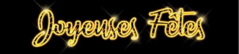 Blachere - LOCDécor transversal JOYEUSES FETES EN PRINT OR ET FIL LUMIERE LED BLANC CHAUD