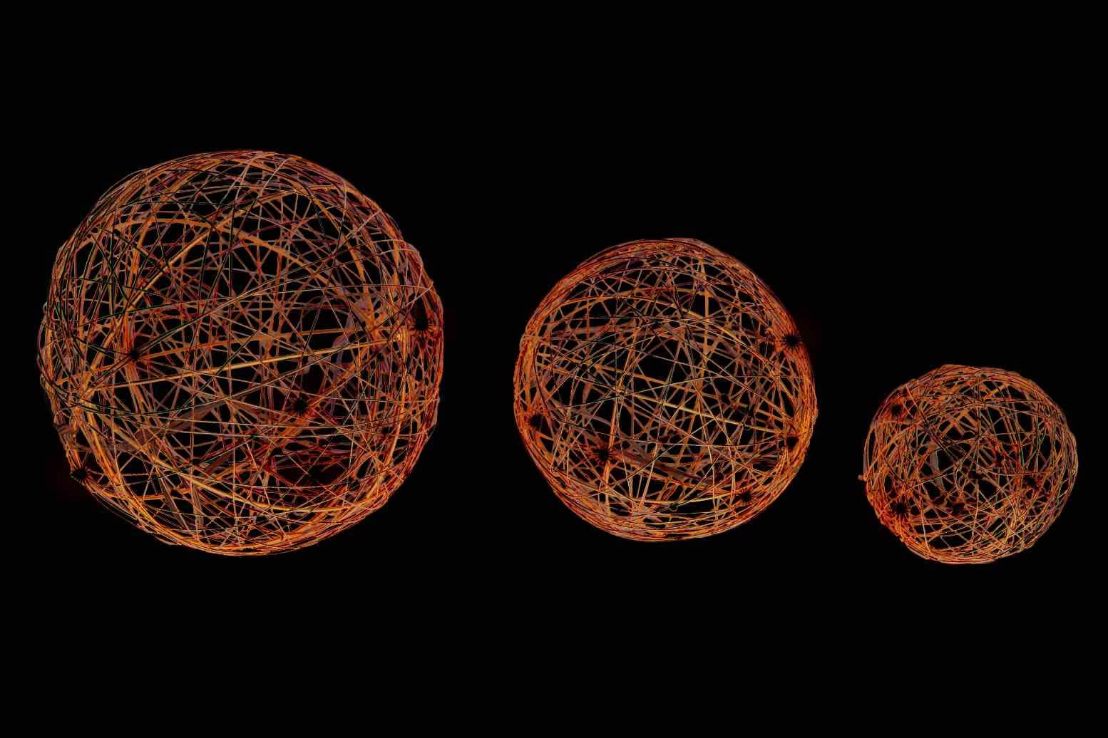 Blachere - 3 BOULES EN METAL MICRO LED