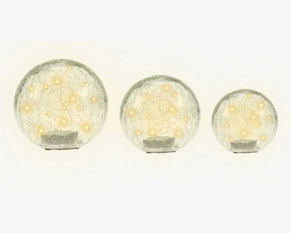 Blachere - 3 BOULES VERRE CLAIRE SOLAIRE