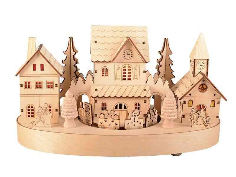 Blachere - VILLAGE+TRAIN BOIS LED BLC Chd