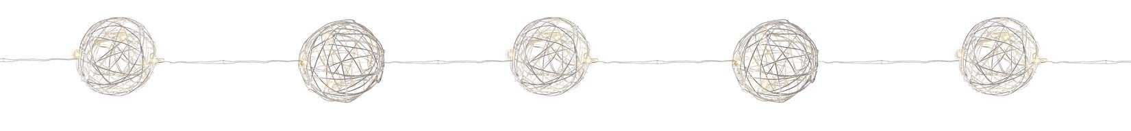 Blachere - GLDE MICROLED DeCOR BOULES METAL 3,5V D 8cm- L:1,8m 50 MICROLEDblc chd