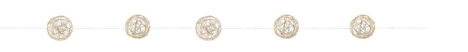 Blachere - GLDE MICROLEDDeCOR BOULES METAL 3,5V D 8cm L:1,8m 50 MICROLEDblc chd