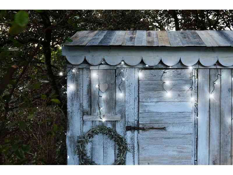 Blachere - STALACTITE SOLAIRE LED Blanc pur - 6m 1,2V - 128 LED blanc pur - animée