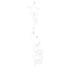 Blachere - CIMIER ETOILES + RIDEAUX POUR SAPIN D23cm H1,5m 116 microLED + 24 flash blc pur
