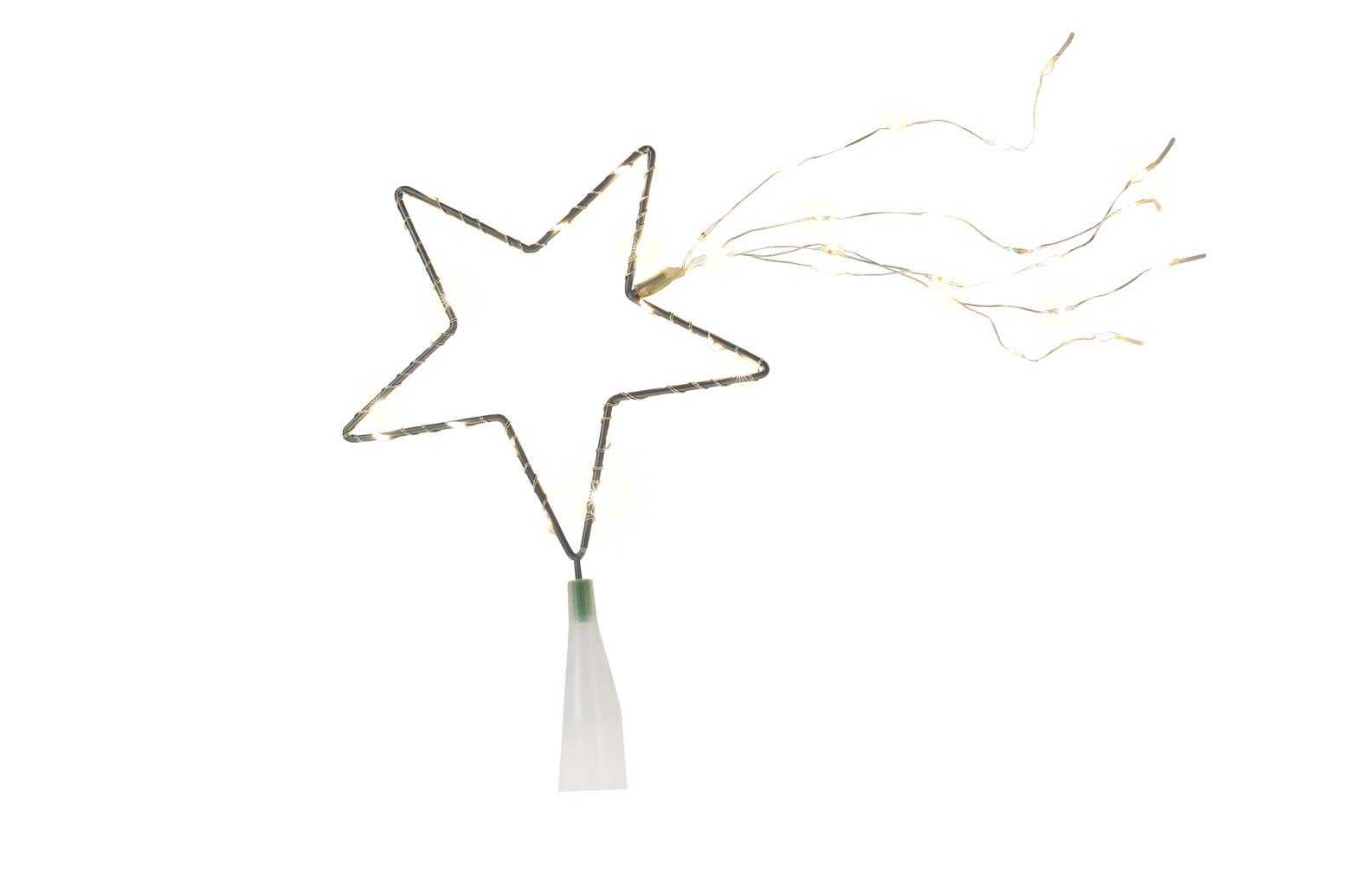 Blachere - CIMIER eTOILE FILANTE MICROLED D18cm L38cm 33 LED blc chd + 12 LED blc chd flash