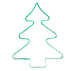 Blachere - MOTIF SAPIN LUMINEUX 41x54cm 24V 192 LED vert fixe cable argent transp inter ext