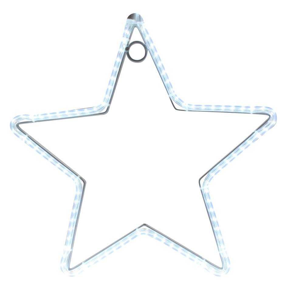 Blachere - ETOILE D 30cm 24V D 30cm 96LED blanc pur fixe cable argent transparent