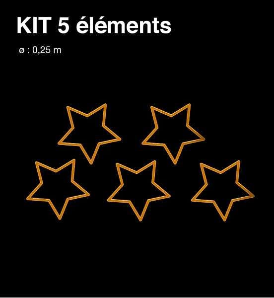 Blachere - KIT 5 ÉTOILES Composé de : 5 étoile de 0,25m en bioprint gold.