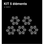 Blachere - KIT 5 FLOCONS Composé de :5 flocons de 0,25m en bioprint blanc