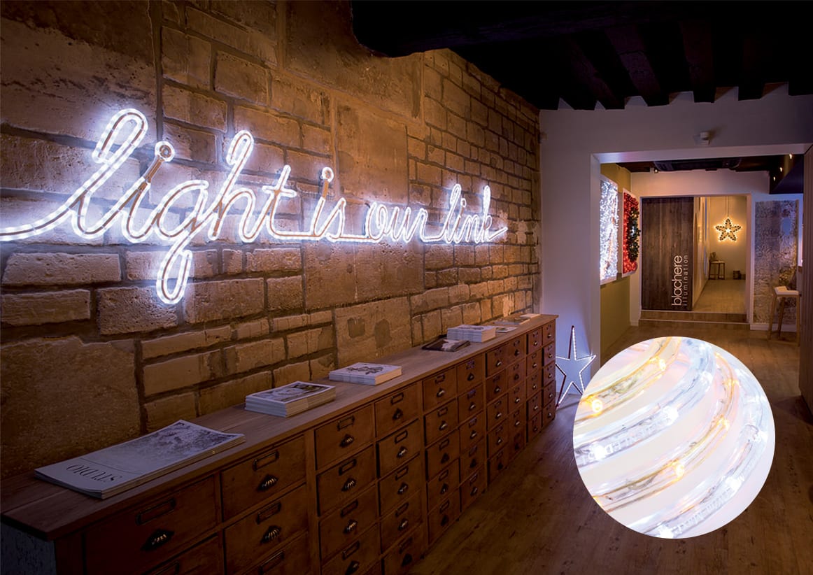 Blachere - Fil lumière® led+ blanc-25m 230V - Diam: 13mm - 50led par mètre