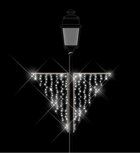 Blachere - Décor DOUBLE VOILE pour suspension DECOR POTEAU CENTRAL SUR STRUCTURE ALUM