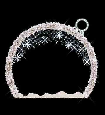 Blachere - Décor ARCHE FROZEN SCENETTE ARCHE BOULE BLANC PUR LED