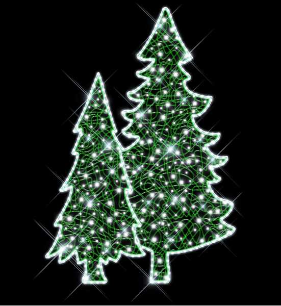 Blachere - Décor ERICA SCENETTE SAPIN VERT RECYPRINT LED