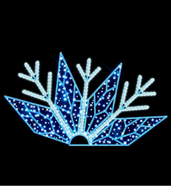 Blachere - Décor CRISTAL SCENETTE FLOCON BLEU RECYPRINT LED