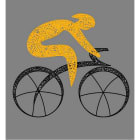 Blachere - Décor BIKE1 VELO JAUNE BIOPRINT à poser au sol