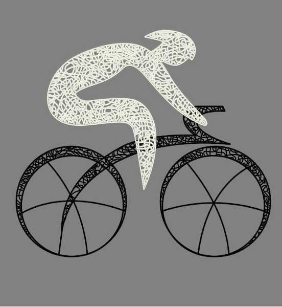 Blachere - Décor BIKE3 VELO BLANC BIOPRINT à poser au sol