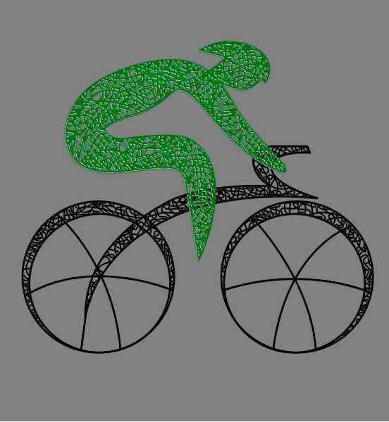 Blachere - Décor BIKE5 VELO VERT BIOPRINT à poser au sol