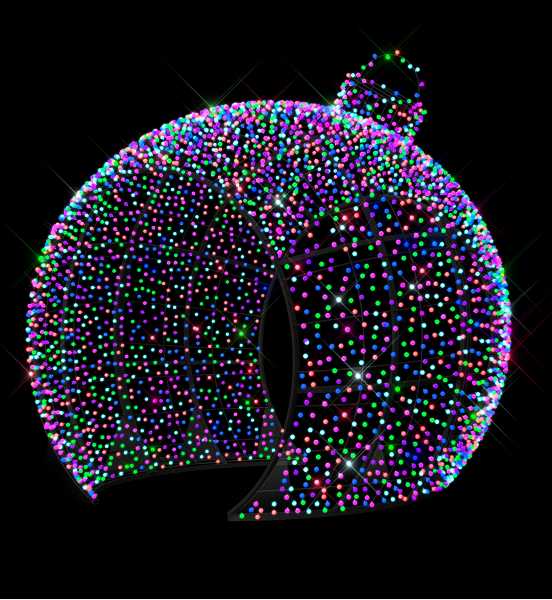 Blachere - Décor CHERRY BALL BOULE PASSANTE MULTICO LED 3D