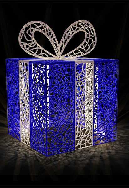 Blachere - Décor KDO CADEAU BLEU RECYPRINT LED