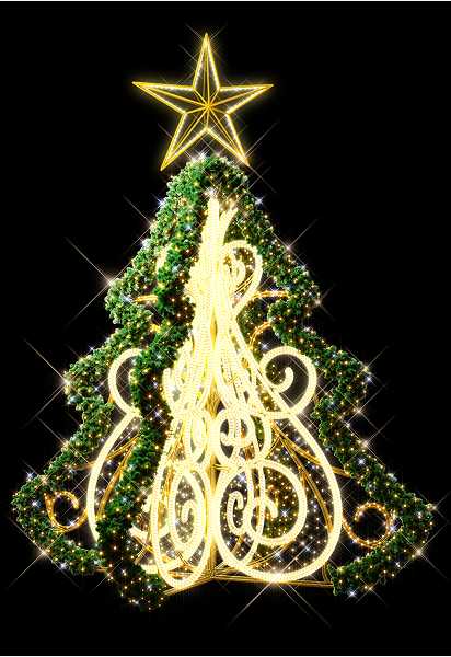 Blachere - Décor ROMANTICA SAPIN BLANC CHAUD RECYPRINT LED