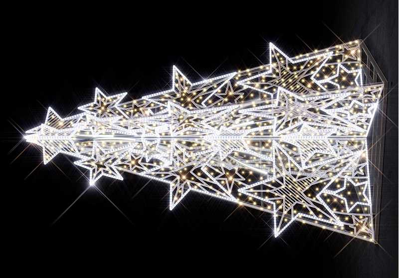 Blachere - Décor ASTRAL TREE SAPIN ETOILE BLANC CHAUD RECYPRINT LED