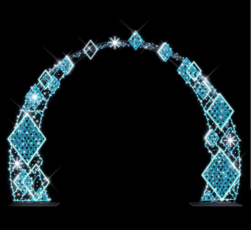 Blachere - Décor QUADRILLE ARCH ARCHE QUADRILLE BLANC PUR RECYPRINT LED
