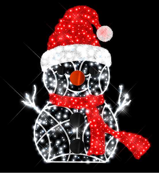 Blachere - LOCDécor Scénette BONHOMME DE NEIGE avec écharpe - individuel avec trepied