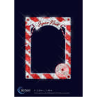 Blachere - CADRE PHOTO bioprint rouge et blanc a poser au sol.Lestage non compris