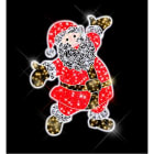 Blachere - LOCDécor PAPA NOEL scénette 2D posée au sol-Décor avec châssis et jambe de force