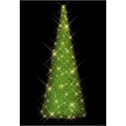 Blachere - Décor SAPIN CONIQUE VERT- H:14.36m -WW+F Pré illuminé led blanc chaud et flash