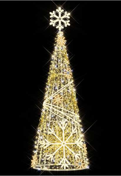 Blachere - Décor PETIT CELESTE SAPIN FLOCON BLANC CHAUD RECYPRINT LED