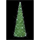 Blachere - Décor SAPIN CONIQUE VERT- H: 5m - W+F Pré illuminé led blanc pur et flash