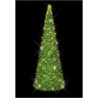 Blachere - Décor SAPIN CONIQUE VERT- H: 5m - WW+F Pré illuminé led blanc chaud et flash