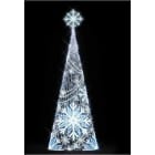 Blachere - Décor CELESTE SAPIN FLOCON BLANC PUR RECYPRINT LED