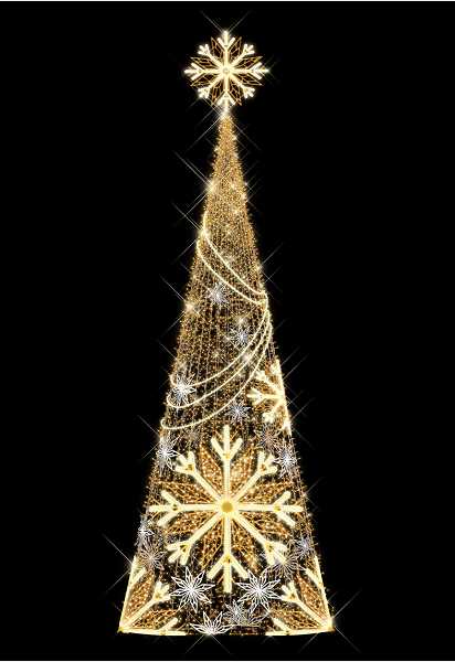 Blachere - Décor CELESTE SAPIN FLOCON BLANC CHAUD RECYPRINT LED