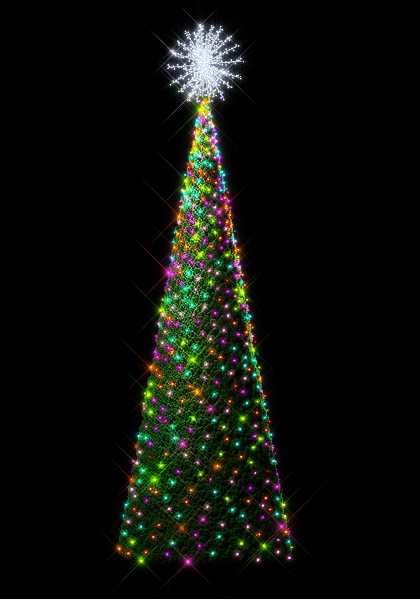 Blachere - Décor CHERRY TREE SAPIN MULTICO LED 3D