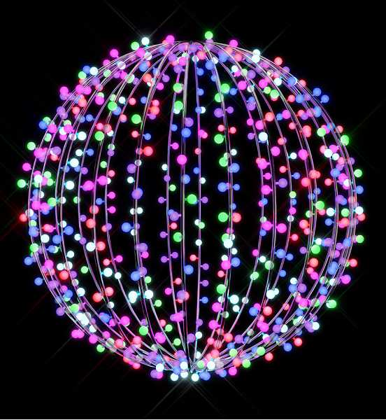 Blachere - Décor CHERRY LIGHT SPHERE SPHERE 3D MULTICO LED 3D