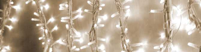 Blachere - Décor Tresses de lumière LED-7,50m-230V 210 led blanc chaud + 30 flash blanc pur