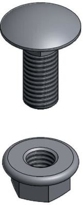 NIEDAX FRANCE - Boulon poelier TRCC M6x12 HE, A4-316