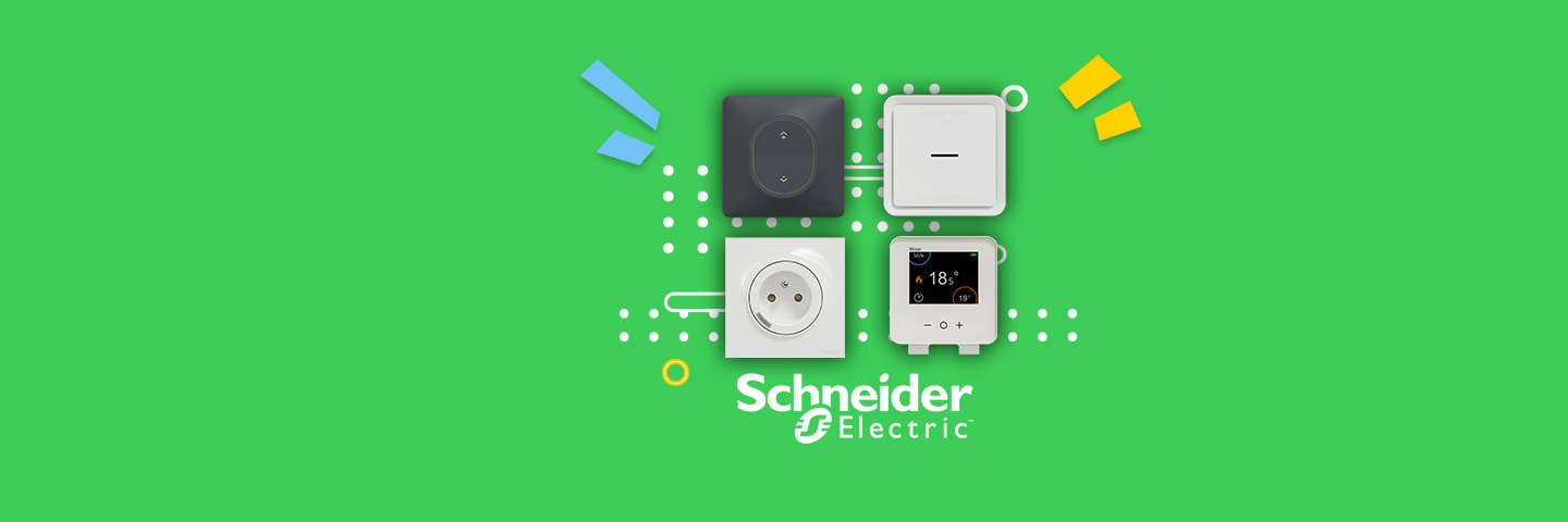 Kit de démarrage thermostat connecté pour radiateur électrique Schneider  Electric Wiser blanc