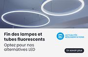 empreinte verte avec lampes et tubes fluorescents