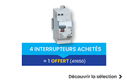 4 interrupteurs Legrand achetés = 1 offert (411650)