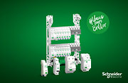 Produits Resi9 Schneider Electric sur fond vert