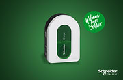 Borne Schneider Charge sur fond vert