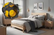 Boite d'encastrement Ecobatibox Legrand avec un chambre en arrière plan