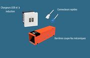 Chargeurs USB, connecteurs rapides et barrières coupe-feu mécaniques Legrand