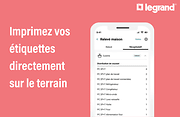 Impression d'étiquettes avec l'app Legrand Pro